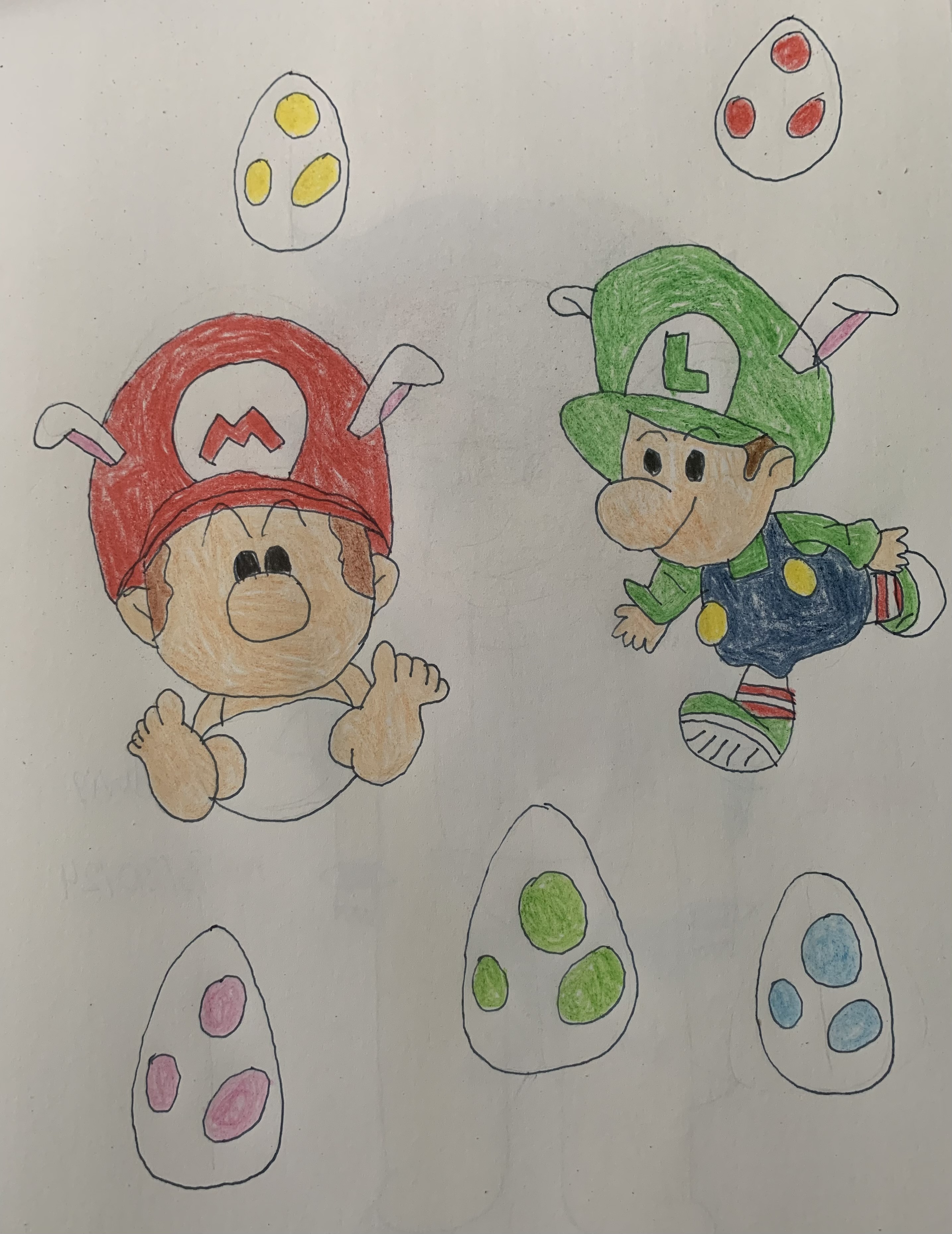 Bunny Baby Mario and Luigi by Tiana Koopa